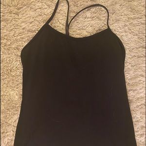 Black lululemon Power Y Tank